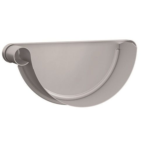 Lindab Magestic Steel Gutter Left Hand Stop End - 190mm Galvanised