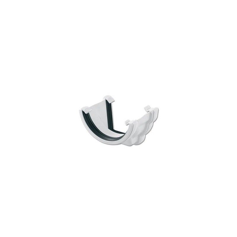 FloPlast PVC Half Round to PVC Ogee Left Hand Gutter Adaptor - White