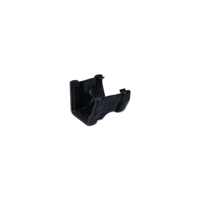 FloPlast Square to Ogee Right Hand Gutter Adaptor - Black