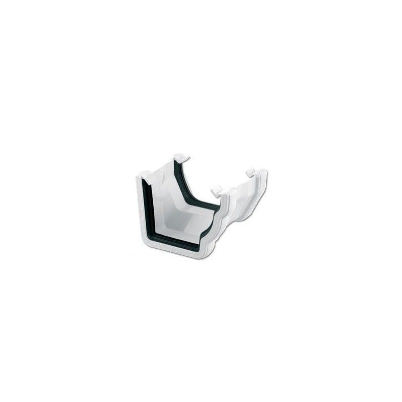 FloPlast Square to Ogee Right Hand Gutter Adaptor - White