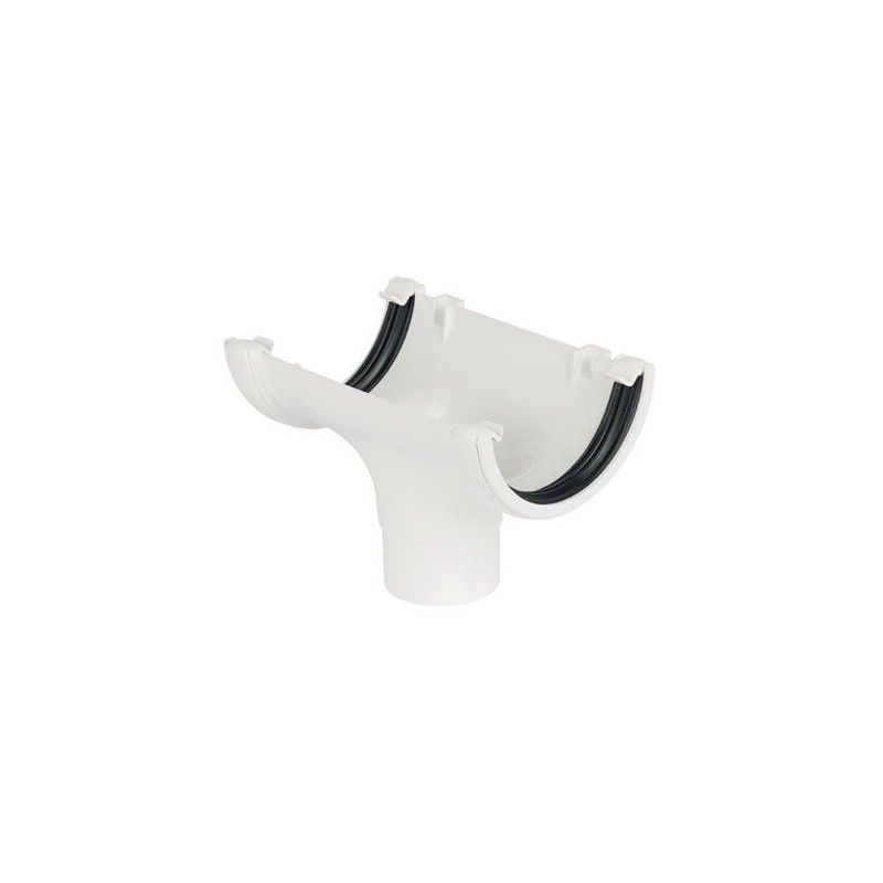 FloPlast Deepflow/ Hi-Cap Gutter Running Outlet - 115mm x 75mm White