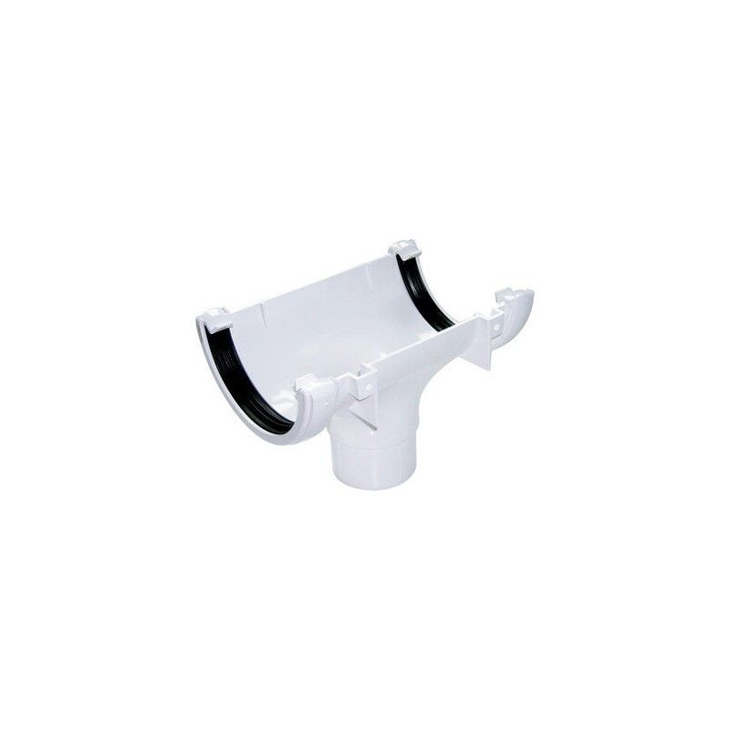 FloPlast Mini Gutter Running Outlet - 76mm White