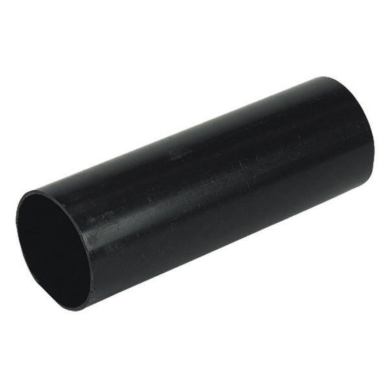 FloPlast Round Downpipe - 68mm x 2.5mtr Black - Pack of 2