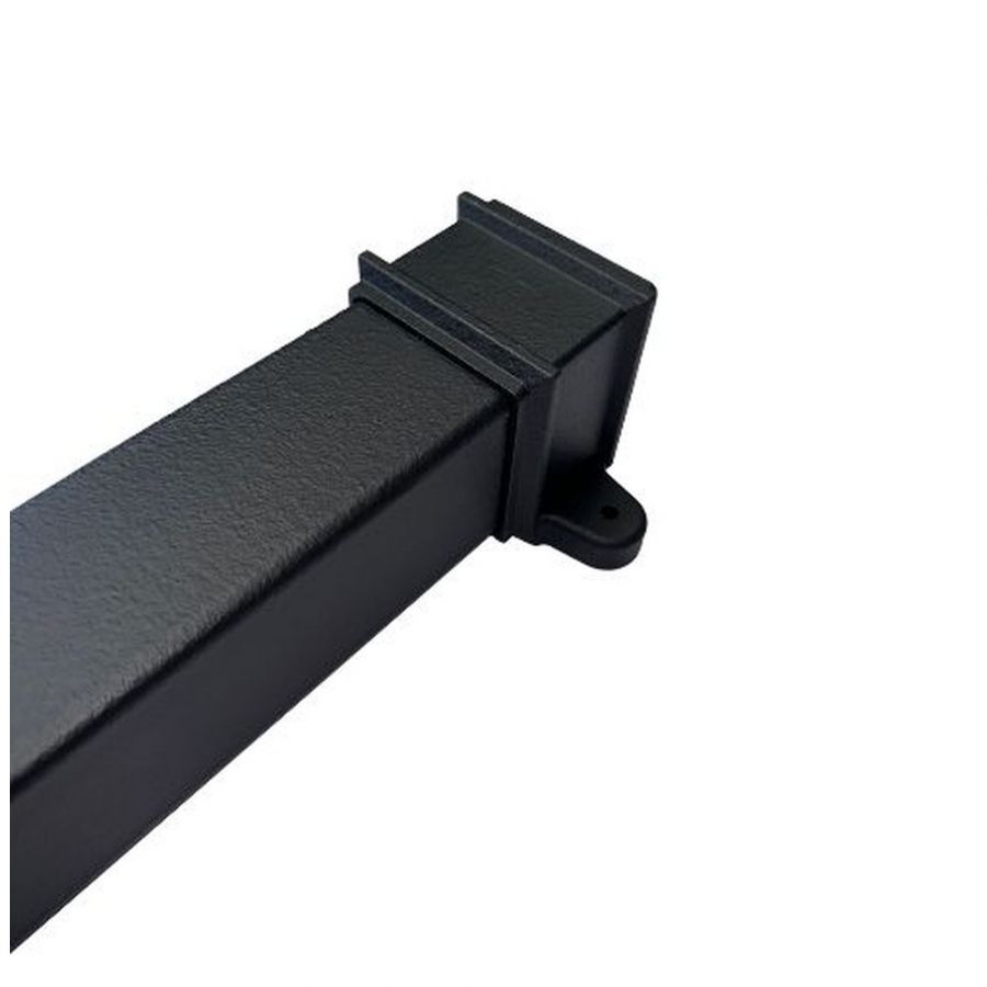FloPlast Cast Iron Effect Square Downpipe Socketed With Ears - 65mm x 2.5mtr