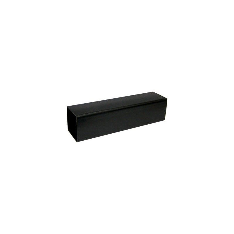 FloPlast Square Downpipe - 65mm x 4mtr Black - Pack of 2
