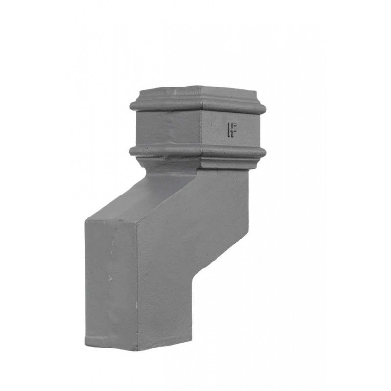 Cast Iron Rectangular Downpipe - 150mm Side Projection 100mm x 75mm Primed