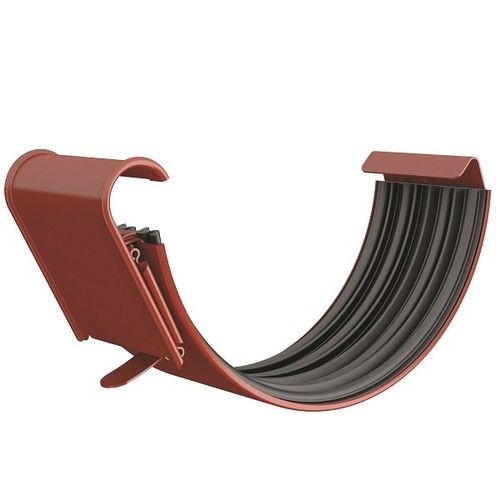 Lindab Steel Gutter Union - 125mm Tile Red