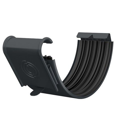 Lindab Steel Gutter Union - 150mm Anthracite Grey