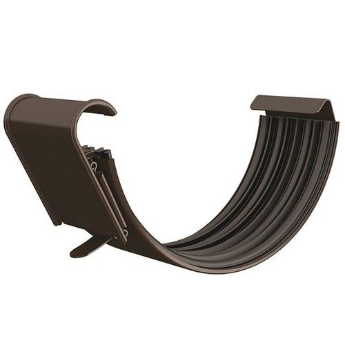 Lindab Steel Gutter Union - 150mm Brown
