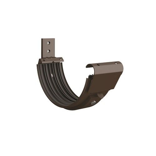 Lindab Steel Gutter Radius Fascia Bracket - 125mm Brown