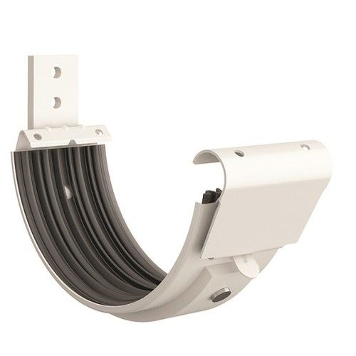 Lindab Steel Gutter Radius Fascia Bracket - 125mm Antique White