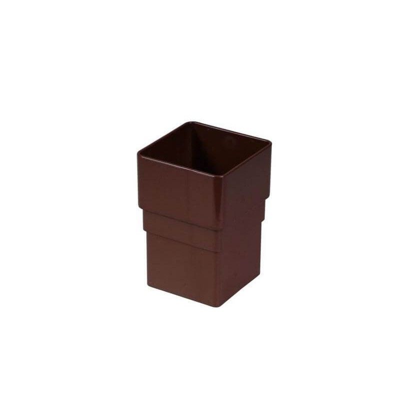FloPlast Square Downpipe Socket - 65mm Brown