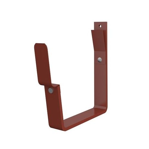 Lindab Rectangular Steel Gutter 70mm Flex-Fit Fascia Bracket - 140mm Tile Red