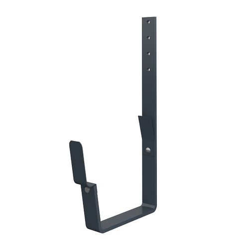 Lindab Rectangular Steel Gutter 210mm Flex-Fit Rafter Bracket - 140mm Graphite