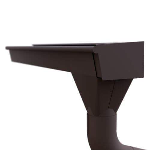 Lindab Rectangular Steel Gutter Fascia Bracket - 140mm Brown