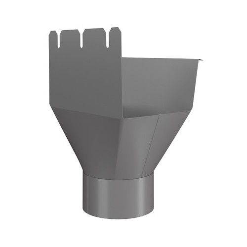 Lindab Rectangular Steel Gutter Outlet 75mm - 140mm Anthracite Metallic