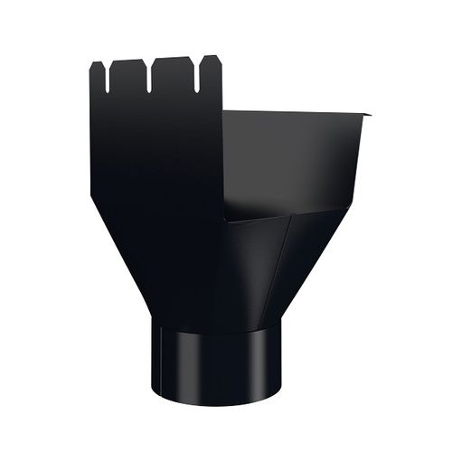 Lindab Rectangular Steel Gutter Outlet 75mm - 140mm Black