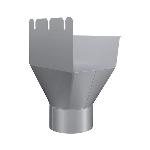 Lindab Magestic Rectangular Steel Gutter Outlet 75mm - 140mm Galvanised