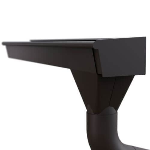 Lindab Rectangular Steel Gutter Outlet 100mm - 140mm Coffee Brown