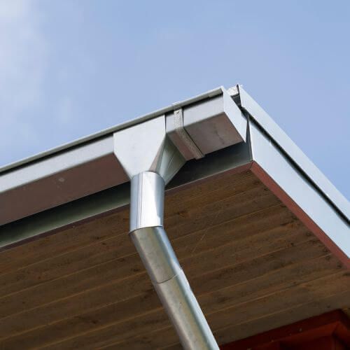 Lindab Magestic Rectangular Steel Gutter Outlet 100mm - 140mm Galvanised
