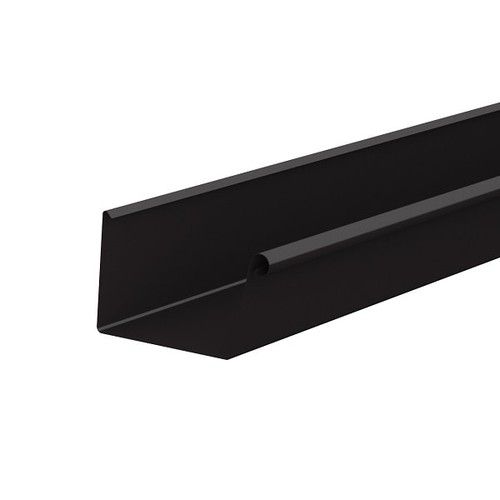 Lindab Rectangular Steel Gutter - 140mm x 3mtr Coffee Brown