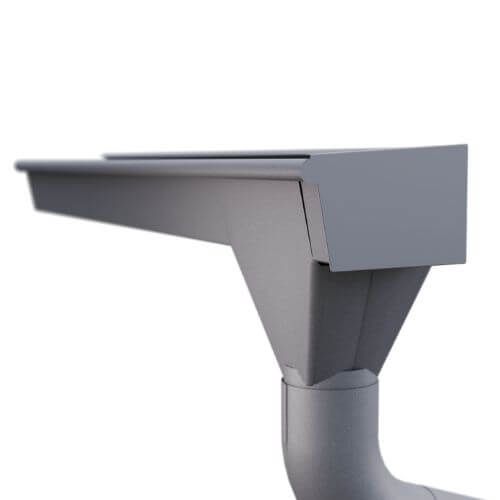 Lindab Rectangular Steel Gutter Union - 140mm Anthracite Metallic