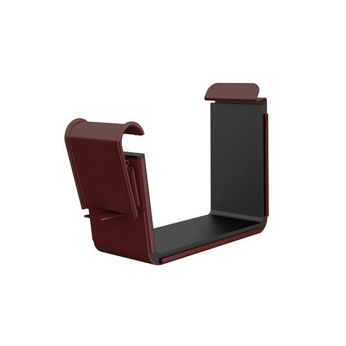 Lindab Rectangular Steel Gutter Union - 140mm Dark Red