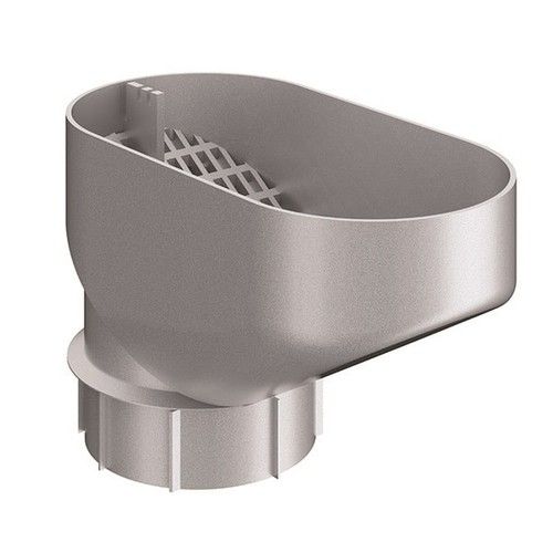 Lindab Steel Drain Trap - 100mm Silver Metallic