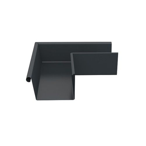 Lindab Rectangular Steel Gutter External Angle 90 - 140mm Anthracite Grey