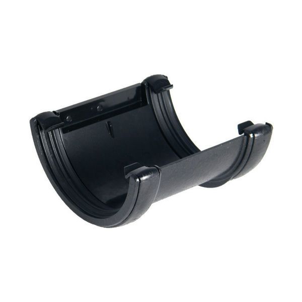 FloPlast Half Round Gutter Union Bracket - 112mm Cast Iron Effect