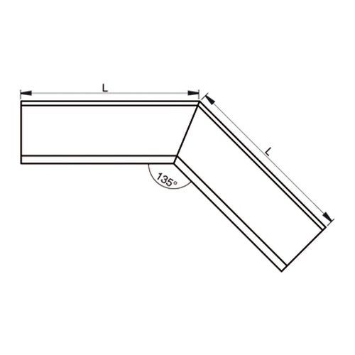 Lindab Steel Gutter Internal Angle 135 - 150mm Brown