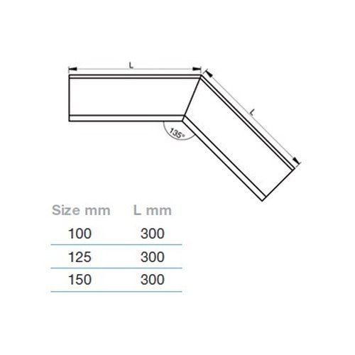 Lindab Steel Gutter Internal Angle 135 - 150mm Tile Red