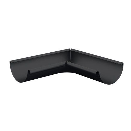 Lindab Steel Gutter Internal Angle 90 - 125mm Matte Black