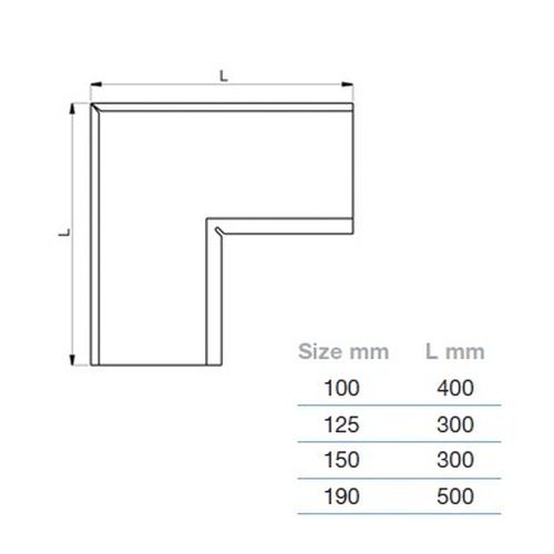 Lindab Magestic Steel Gutter Internal Angle 90 - 125mm Galvanised