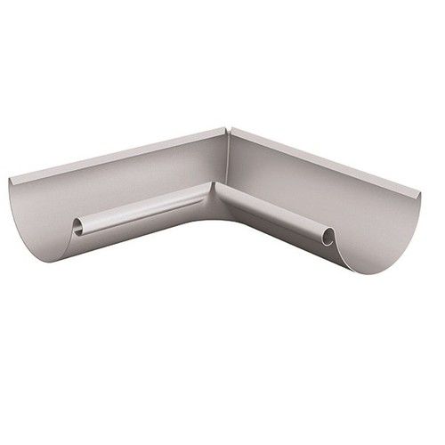 Lindab Steel Gutter Internal Angle 90 - 125mm Silver Metallic