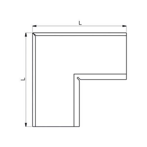 Lindab Steel Gutter Internal Angle 90 - 150mm Graphite