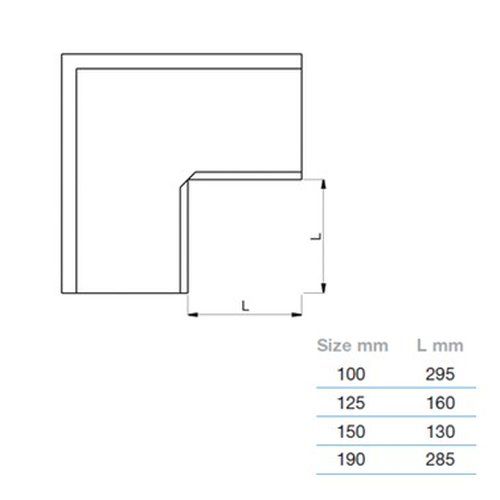 Lindab Steel Gutter External Angle 90 - 100mm Antique White