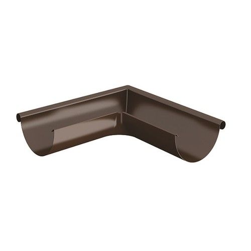 Lindab Steel Gutter External Angle 90 - 150mm Brown