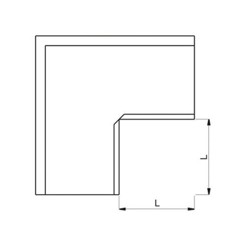 Lindab Steel Gutter External Angle 90 - 150mm Graphite