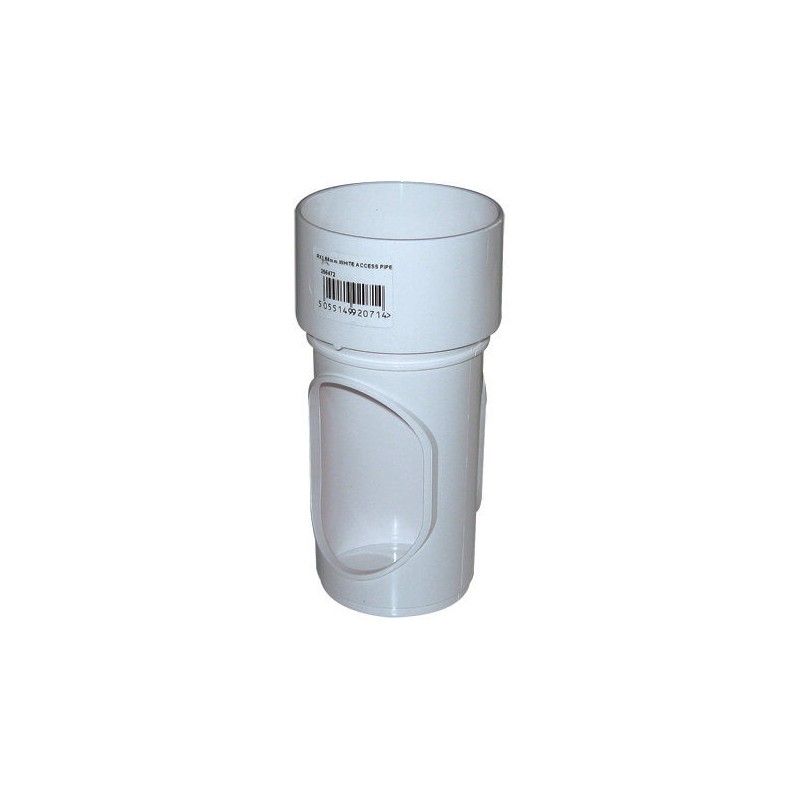 FloPlast Round Downpipe Access Pipe - 68mm White