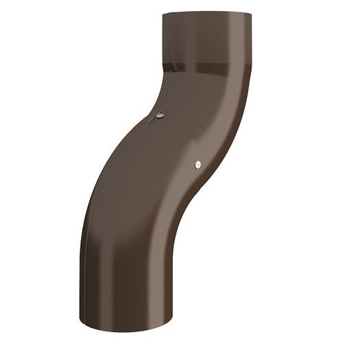 Lindab Steel One-Piece 50mm Downpipe Offset - 87mm Brown