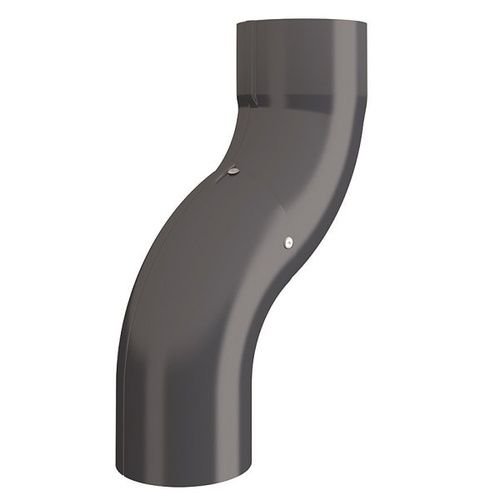 Lindab Steel One-Piece Downpipe Offset - 75mm Graphite
