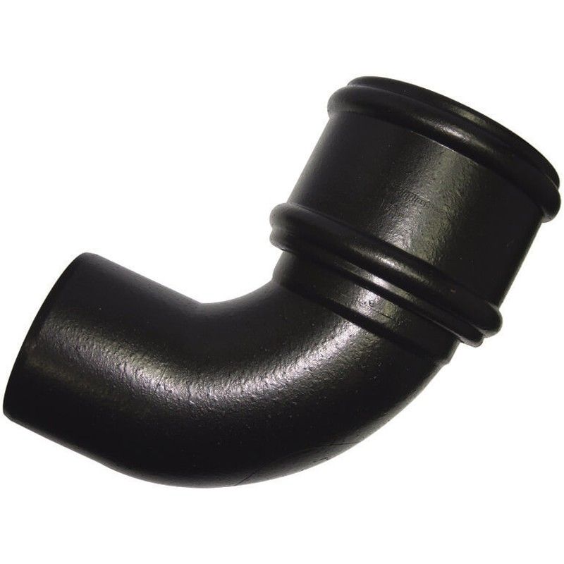 FloPlast Ring Seal Soil Bend Single Socket - 92.5 Degree x 110mm Cast Iron Effect