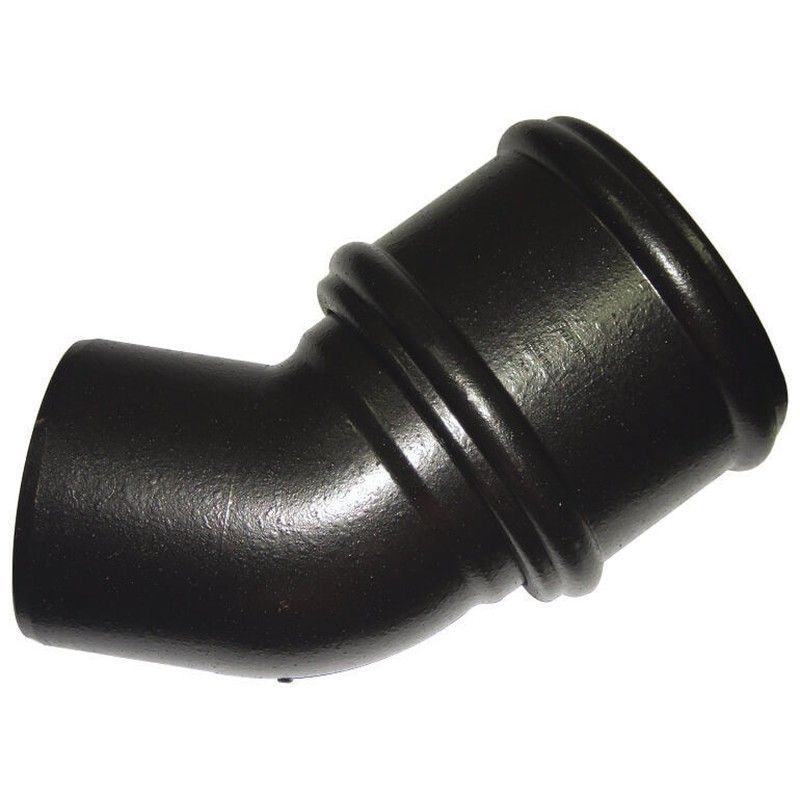 FloPlast Ring Seal Soil Bend Single Socket - 135 Degree x 110mm Cast Iron Effect