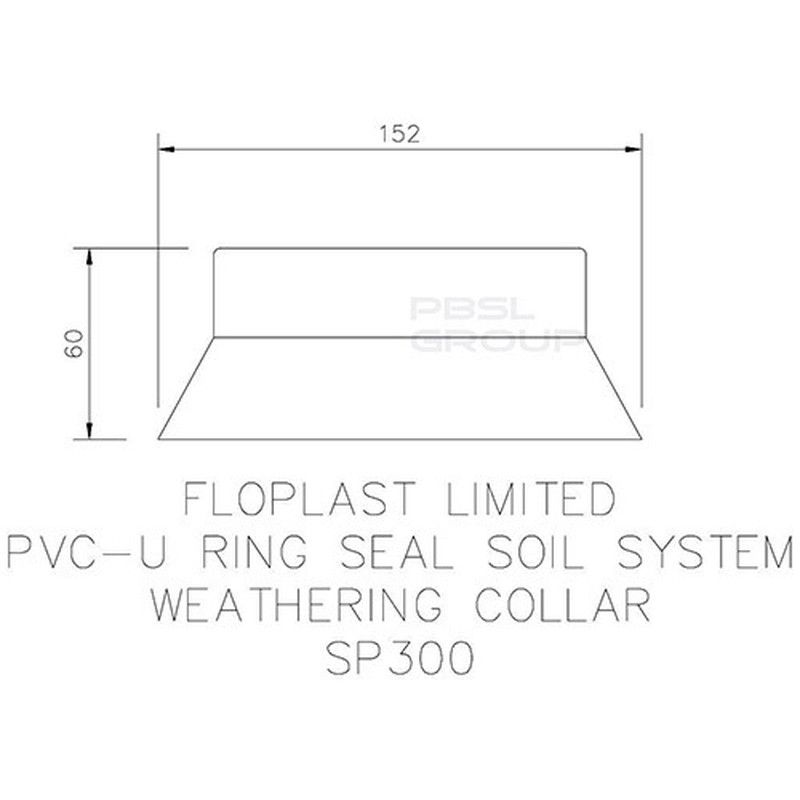 FloPlast Ring Seal Soil Weathering Collar - 110mm Black