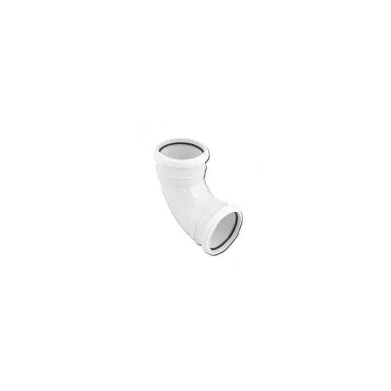 FloPlast Ring Seal Soil Bend Double Socket - 92.5 Degree x 110mm White