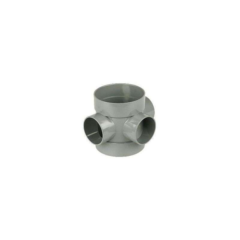 FloPlast Solvent Weld Soil Short Boss Pipe - 110mm Grey