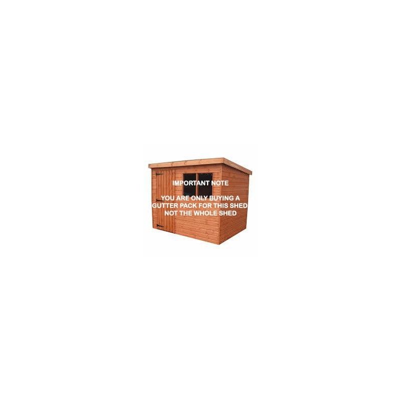 FloPlast Mini Gutter Shed Pack Pent Style Roof - 8 x 6 White