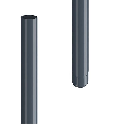 Lindab Steel Downpipe - 100mm x 3mtr Graphite