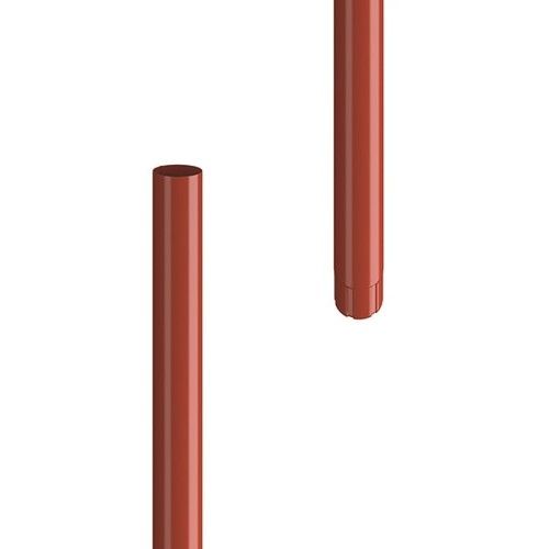 Lindab Steel Downpipe - 75mm x 3mtr Tile Red